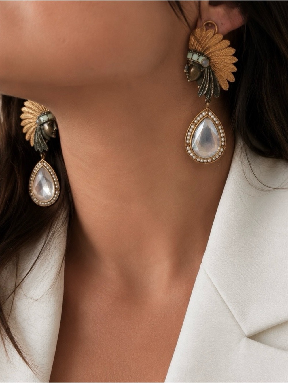Extremely Rare Tribal Statement Earrings